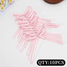 10/20/50pcs Double-Sided Silver Edge Ribbon Bows, Suitable For Flower Gift Wrapping, Baking Cake & Cookie Packaging, DIY Accessories Ribbon Bows, Handmade Sewing Satin Ribbon Accessories, Craft Decoration Satin Ribbon - A - View 30