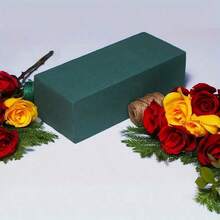 6 Pezzi di Blocchi di Schiuma Floreale Verde, Adatti per Fiori Freschi e Fiori di Seta - Ideali per Composizioni Floreali, Piantumazione e Materiali per Artigianato Fai-da-Te - A - Visualizzare 7