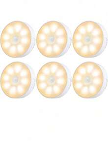 1/3/6PCS 8LED Wireless Sensor Night Light, USB Charging Intelligent Sensing Wall Light, With On/Off Function, Very Suitable For Lighting In Kitchens, Bedrooms, Living Rooms, Stairs, Corridors, Bathrooms, Dormitories And Other Places - Multicolor - View 19