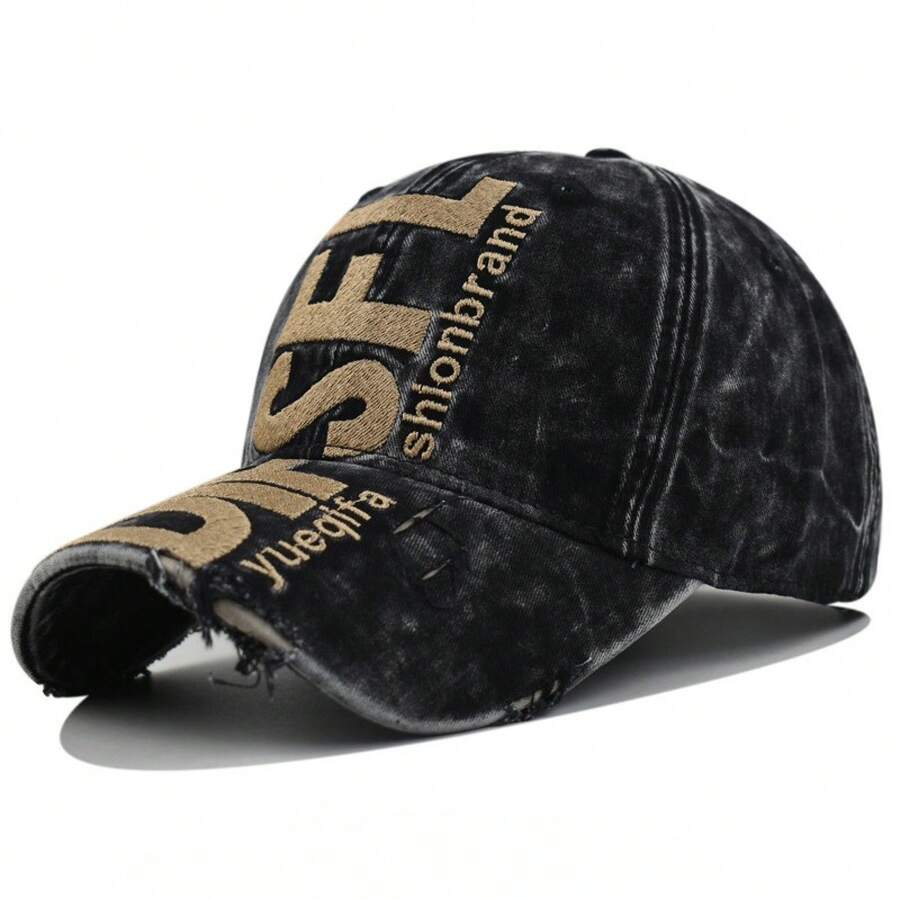 Men's Vintage-Style Cap - Loose Fit With Large Lettering , Urban Outdoor Hat, Casual And Stylish - 04 - View 1