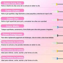 16 Brocas Para Uas: Brocas Para Uas De 3/32 Pulgadas, Brocas Profesionales, Soporte Para Brocas Con 30 Orificios, Adecuadas Para Manicuras Y Pedicuras - 16 - Ver 5