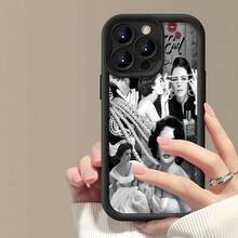 Coco  negro blanco rojo perla eleganciafunda de teléfono Fundas compatibles con ,Apple,VIVO,OPPO,,, y Honor.Fabricadas en silicona TPU,ofrecen protección contra golpes y caídas. - Negro - Ver 2