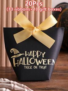 Halloween Gift Flower Box, Candy & Snack Box, Halloween "Trick Or Treat" Decoration, Halloween Ornaments, Halloween Candy & Cookie Storage Box, Paper Food Box, Gift Packaging Box, Halloween Party Gift Box, Haunted House Decoration, Home Decor, Kitchen Decor, Halloween Party Decoration, Halloween Party Supplies, Table Decor - View 14