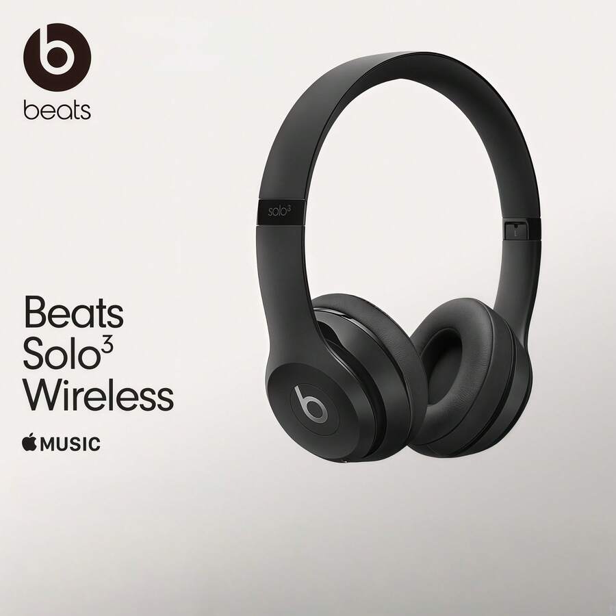 Beats Solo 3 藍牙入耳式耳機，搭載 W1 晶片，主動降噪，40 小時播放時間，快速充電，可折疊舒適設計，免持通話，相容 iPhone 與 Android，適合音樂、通勤、健身與日常使用