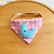 1pc Cartoon Yellow Duck Pet Bandana, Triangle Scarf, Suitable For Dogs And Cats, Cute Plaid Collar Accessory, Adjustable And Lightweight, Multiple Colors Available – Perfect For Daily Wear, Home Photo Props, Small Pet Gift - Multicolor - View 13