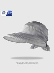 1pc Colorful Ribbon Summer Women's Sun Hat, Adjustable Sun Protection, Suitable For Ponytail Wear, Fashionable And Versatile - Multicolor - View 18