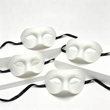 4pcs Single-Sided Flat Head Masks Unisex Multicolor Retro Design Adult Party Black White Personalized Cool Face Mask - Multicolor - View 9