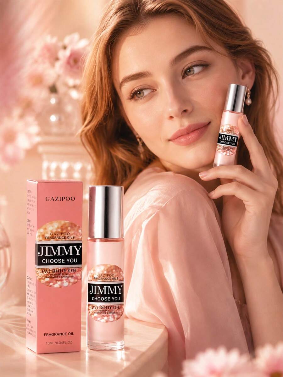 10ml Gold Rose Rollerball Fragrance Essential Oil, Blending Rich Romantic Rose Fragrance, Delicate Shimmering Texture. Compact Bottle Portable And Easy To Store, Can Be Carried In Bags, Daily Commute, Date Outings Anytime Refresh - Multi Scents - View 1