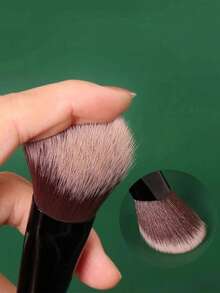 1pc Enhanced M65 Contour & Blush Brush, Soft Bristle Brush, Suitable For Beginners, Natural Makeup Application - Multicolor - View 6