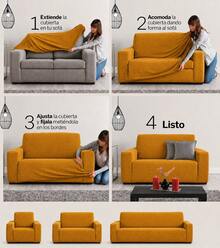 3-Piece Adjustable Stretch Sofa Cover Set - Mustard Yellow - View 6