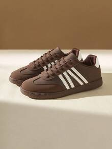 Vintage Patchwork Color German Trainer 2026 Spring/Autumn New Fashion Lightweight Casual Sports Flat Sneakers - Brown - View 6