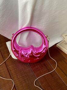 New Acrylic Mini Bag, Fashion Evening Bag With Chain Strap, Shoulder And Crossbody Bag - Pink - View 8