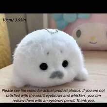 1pc Cute Gray Seal Plush Doll, Soft Stuffed Animal Doll, Desk Decor, Home Decor, Car Decor, Stress Relief Doll, Holiday Gift - Multicolor - View 6