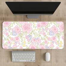 This Adorable Pink Floral Gaming Mousepad Is An Extra-Large XL Desktop Mat, Perfect For Home And Office Decor. A Beautiful Desktop Ornament, It Comes In Multiple Sizes And Is Exquisitely Crafted. - Mouse Pad - View 11