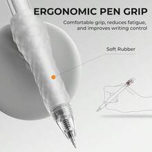 2pcs Soft Grip Quick Dry Gel Pens Black Ink Fine Tip Smooth Writing Suitable For Diary Holiday Office Men Women Students Cute Stationery (Random Color), Back To School - 2 Pieces/PCS - View 3