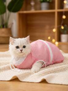 Tas Multifungsi Anti Gores dan Anti Gigit, untuk Mandi Kucing dan Anjing, Memotong Kuku, dan Anti Gores, Tas Perawatan Berjaring Bernapas, Cocok untuk Berbagai Hewan - MultiWarna - View 10