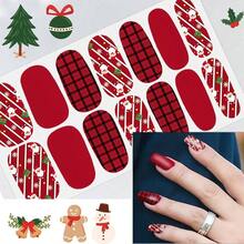- 20 hojas de tiras de esmalte de uas de Navidad para mujeres y nias, calcomanas de arte de uas de gel, calcomanas de diseo de uas, calcomanas de uas completas para uas, tiras de gel - KIT3 Navidad 3 - Ver 5