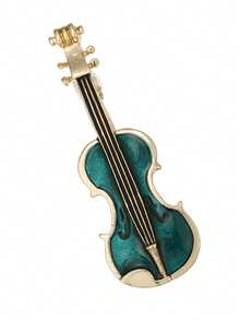 1pc Enamel Violin Brooches For Women Unisex Classic Music Guitar Pins Banquet Party Backpack Gifts Jewelry Accessories - Violin Brooch - View 6