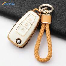 TPU汽車鑰匙保護套 鑰匙殼 適用於Transit Mondeo Kuga 2 Ecosport Focus Mk4 3鍵翻蓋摺疊式 - E款 - 查看 8