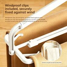 1pc White Multi-Function Telescopic Clothes Hanger, Adjustable And Expandable 39-63cm (15.35 - 24.80 Inches), Non-Slip Foldable Portable Drying Rack, Suitable For Home, Dorm, Travel Closet Storage - Extendable Folding Clothes Hanger - View 5