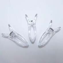 12 pièces Pinces à ressort en plastique transparent haute résistance - Pinces de fixation multifonctionnelles à forte capacité de charge, convenant pour l'installation d'arches de ballons, la décoration de fond de fête d'anniversaire, l'artisanat, le serrage de menuiserie et le fond de photographie. Conception durable et antidérapante - A - Voir 10