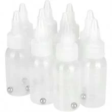 Botellas Para Pintura, Tarros, Recipientes de Plstico para 8 0z de Almacenamiento de Acrlico, Mezcla con Bola, Frasco, Botella, Mezclador, Resellable, Vaco, 30 Ml - Blanco - Ver 1