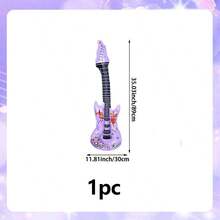 17pcs Music Disco Party Balloon Set - Purple Guitar & Colorful Starburst & Disco Ball Balloons, Suitable For Rock Star Birthday Decoration, Girls Night Out, 80s Theme Party. - View 6
