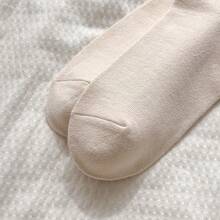 6 Pares de Meias Longas de Cor Sólida Femininas Estilo Japonês Ins Cor de Café Meias de Cano Médio Primavera Outono Versão Coreana Estilo Universitário Meias Slouch - Multicolorido - Visão 7