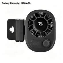 SULVGO 1400mAh Clip-On High-Speed Mini Fan, Waist-Hanging Fan, Desktop Fan, Car Fan, Hands-Free Fan, 100-Speed Multi-Function Stepless Adjustable Mini Fan, Suitable For Outdoor Travel And Indoor Use, Can Be Hung On Umbrella, Backpack, Belt - Clip-on - View 3
