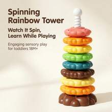 9pcs Large Stacking Blocks For Toddlers 18 Months+, Educational Toy To Practice Fine Motor Skills And Color Recognition - Multicolor - View 3