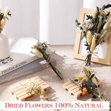 Artificial Flower DIY Kit, 10~12 Inches, Hand-Picked, Includes Faux Lavender/Eucalyptus/Wheat Flowers, Suitable For Home Office Wedding Decoration, Low Maintenance Bohemian Rustic Style Home Decor, Wedding Centerpiece Arrangement. - Mix-04 - View 4