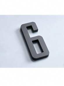 1pc 3D High-Visibility Acrylic Number & Letter Door Sign, Business Style Classic Black Square Geometric Beveled Edge High Contrast Waterproof Sun-Proof Wear-Resistant Multi-Functional Signage Suitable For Office, Conference Room, Office Building Room Number - House Number - View 11