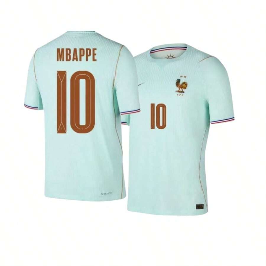 High-Quality Fan Jersey 2026 World France Away Match #10 Mbappe - 薄荷綠 - 查看 1