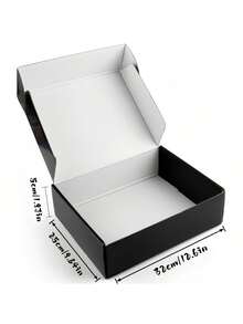 5pcs Black Ultra-Hard Corrugated Cardboard Boxes, Foldable Airplane Boxes, Party And Wedding Gift Packaging Boxes, JK Western Clothing And Lingerie Express Packaging, Suitable For Company And Home Storage, Warehouse And Business Mailing - A - View 9