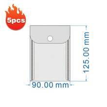 10pcs Transparent Vertical Hidden Button Sticky Note Photo Card Postcard Gift Packaging Bag Sticker Storage Bag, Photo Display, Stationery Storage, Minimalist Design, Simple And Beautiful, Smooth Edges, Durable Plastic, Multi-Purpose Small Bag - A - View 9
