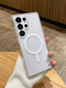 1pc Transparent Magnetic Wireless Charging Phone Case, Covers, Magnetic Clear Phone Case, Slim Minimalist Style, Galaxy Phone Case, Compatible With Galaxy Case, Compatible With Galaxy S24 Ultra/Galaxy S25 Ultra/Galaxy A36/Galaxy S26 Ultra, Phone Case, Compatible With IPhone 17 Pro Max, Phone Case, , Quick Ship, Daily Use & Birthday/Anniversary/Holiday Gift Choice, Phone Accessories, Fast Shipping - Clear - View 6