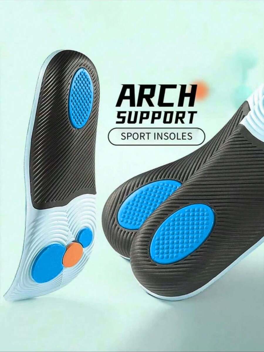 QKC 1 Pair Arch Support Pressure Relief EVA Composite Sports Full Insoles, Suitable For Athletic Shoes - Baby Blue - View 1