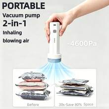 Two-In-One Vacuum Pump, Which Has Both Vacuuming And Inflating Functions, Is Suitable For Vacuum Packaging, Clothing Storage, Such As Swimming Rings, Outdoor Inflatable Sleeping Pads And Inflatable Toys. Camping. Summer.Autumn & Winter - Multicolor - View 3