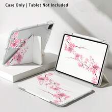 粉色櫻花圖案彩繪效果平板保護殼附支架，相容 Honor 8/9/10/X8/X8A/X9/X8Pro/X9Pro、MatePad SE 11"/MatePad 11"/11.5"、MatePad Pro、Apple 10th/11th Gen 2025 (A16)、Galaxy Tab A7/A9 及其他熱門機型 - 款式11 - 查看 8