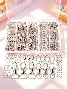 DIY 524pcs/990pcs Keychain Making Kit Keychain Craft Supplies Including Keychains, Hooks, Lobster Clasps, Key Rings And Jump Rings For Keychain Making - DIY Keychain Making Kit - View 3