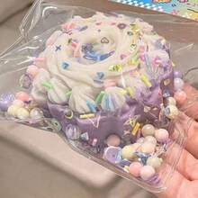 1 Stück 70g Squishy Kuchen Spielzeug - Ultra weiches TPR Stressabbau Quetsch Kuchen, langsames Zurückfedern, druckresistentes Dekompressionsspielzeug, perfekt für Teenager und Büro Schreibtisch Unterhaltung, Feiertags-/Party-/Geburtstagsgeschenk - Verschiedenfarbig - Übersicht 3