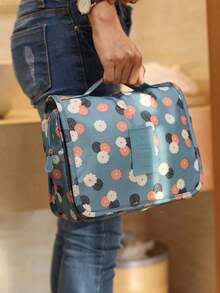1pc Waterproof Travel Makeup Bag, Hanging Toiletry Bag, Large Capacity Cosmetic Storage Bag, Multi-Layer Makeup Organizer, Portable Handbag, Perfume Storage Box, Suitable For Cosmetics, Skincare, Razors, Personal Care Products, Multi-Color, Spacious And Practical Travel Essential Bag, Suitable For Men And Women, Holiday Gift - Multicolor - View 5