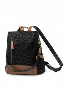 Fashionable Women's Large Capacity Anti-Theft Laptop Backpack For Travel And Street - Black - View 3