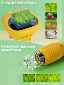 1pc Portable Digital Microscope For Kids, Popular Children's Toy, Handheld Digital Microscope For Boys & Girls, Perfect Fun Birthday Gift, 2 Inch IPS Display, 1000X Adjustable Magnification, Built-In Storage For 200 Photos, 8 LED Lights With 6-Level Adjustable Brightness, Portable Pocket Design, PC Connection Supported, For Observing Plants, Insects, Coins, Jewelry, Stamps - Multicolor - View 11