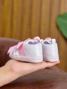 1 par de zapatos para niña bebé de 0 a 1 años, casuales y lindos, sin cordones, adecuados para el hogar y uso diario al aire libre - Rosa - Ver 6