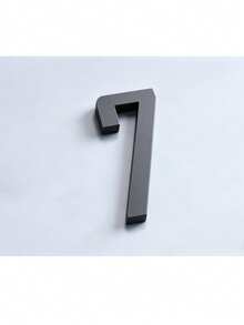 1pc 3D High-Visibility Acrylic Number & Letter Door Sign, Business Style Classic Black Square Geometric Beveled Edge High Contrast Waterproof Sun-Proof Wear-Resistant Multi-Functional Signage Suitable For Office, Conference Room, Office Building Room Number - House Number - View 15