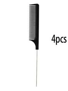 1 Buah Sisir Ekor Tikus Serat Karbon, Sisir Ekor Pintail Stainless Steel, Sisir Pemisah Rambut Tahan Panas untuk Mewarnai, Menyorot, dan Membagi Rambut, Alat Tata Rambut Profesional untuk Tukang Cukur, Perlengkapan Perjalanan Penting untuk Wanita dan Anak Perempuan Semua Jenis Rambut - / - View 10