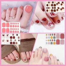 - Juego de 20 hojas de pegatinas de uas de punta rosa para mujer, tiras de esmalte de uas para dedos de los pies con lima de uas, tiras de gel para uas adhesivas para mujer - Kit 3 - Ver 8