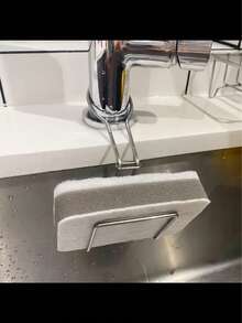 1pc Stainless Steel Sponge Holder With Adjustable Clip - Durable Kitchen Storage Rack, Suitable For Sponges And Dish Racks, Space-Saving Countertop Storage, Easy To Install Under Faucet, Kitchen Sink Sponge Holder, Durable Metal Construction - View 9