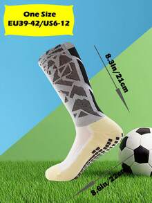 Kaos Kaki Olahraga Pria Geometris - Hitam dan Putih - View 5
